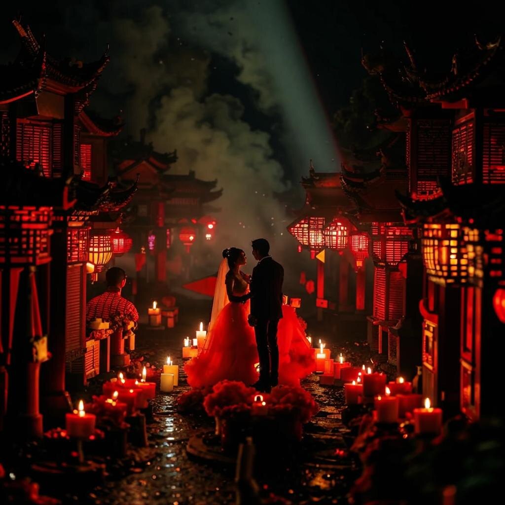 сделано нейросетью Молодожены сделаны из бумаги или глины