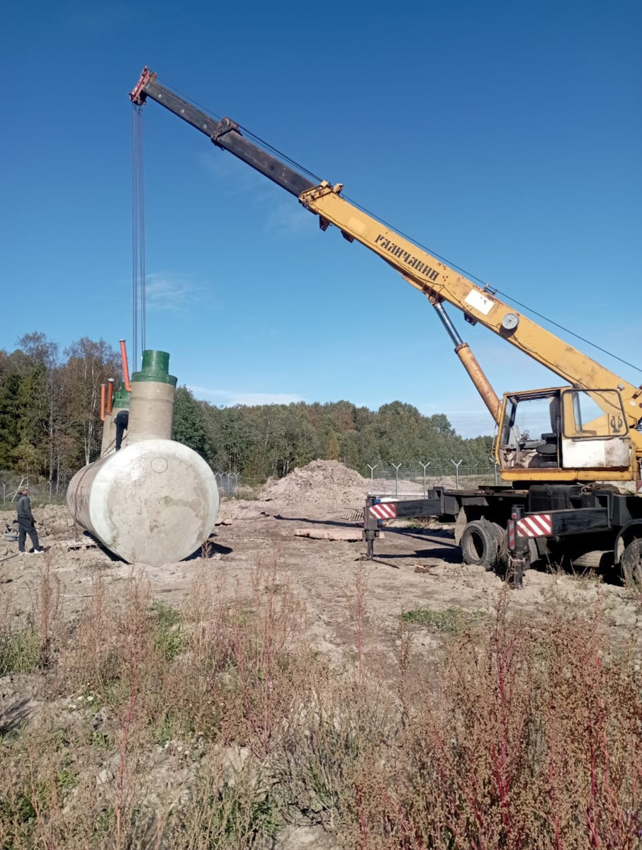Установка восстановленной бочки из стеклопластика