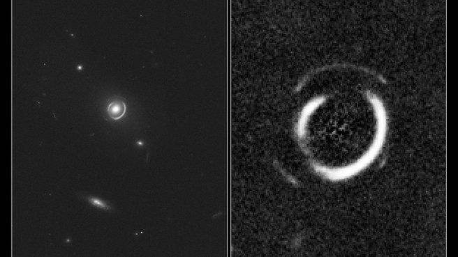 На снимке далекой галактики заметили загадочную «темную точку»