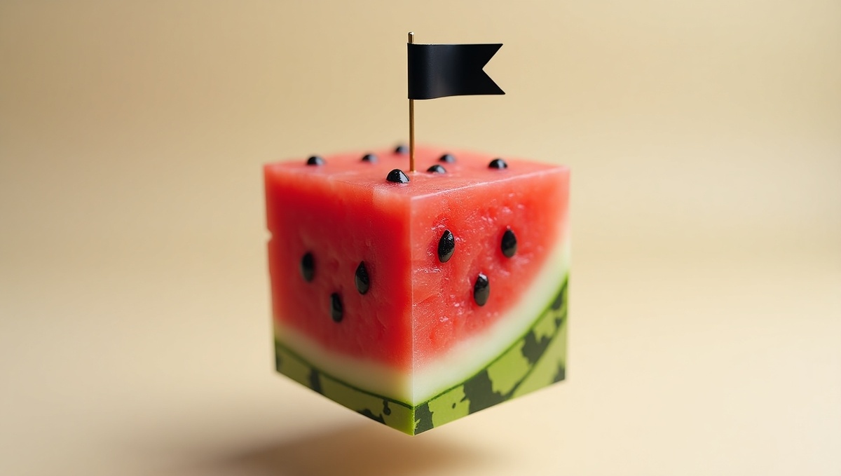 Арбуз 🍉 . Попробуй описать кубик из арбуза, чтобы он выглядел реалистично и вкусно
