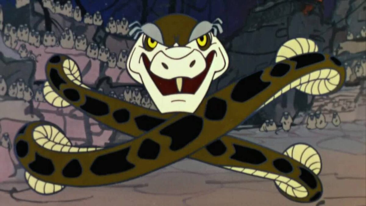 Один древний наг, знакомый нам с детства:) Удав Каа. Между прочим, тоже не с нуля взялся — в Индии хватает мифов про змеев, и чаще они именно помогают