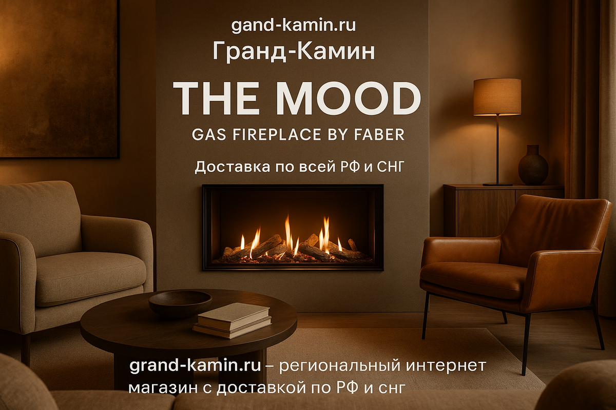   Камин 'The Mood' от Faber: 7 секретов создания уюта, которые изменят ваш дом навсегда Kamin