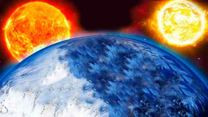 Если бы Земля находилась между двумя Солнцами, климат и световой режим изменились бы радикально — от экстремальной жары до неожиданных заморозков.