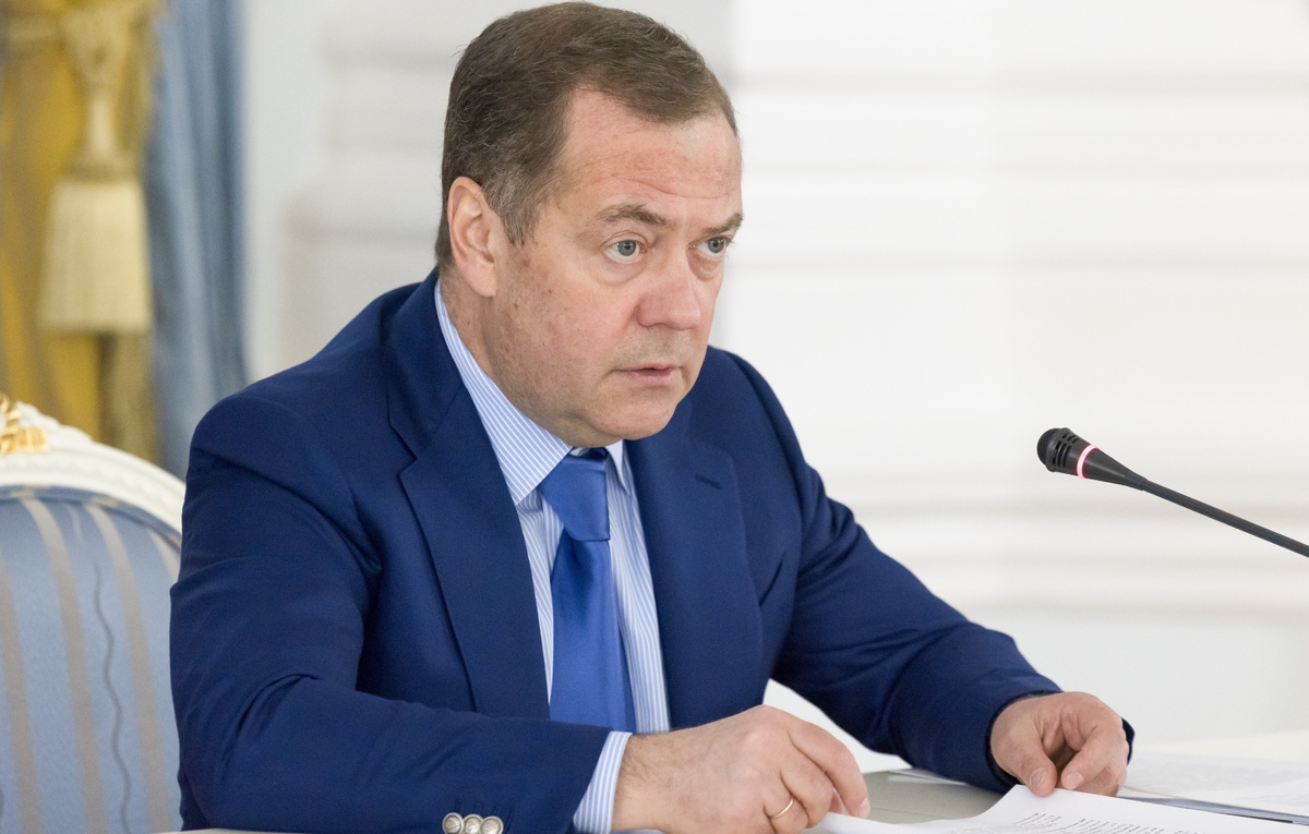    Заместитель председателя Совета безопасности РФ Дмитрий Медведев  Екатерина Штукина/POOL/ТАСС