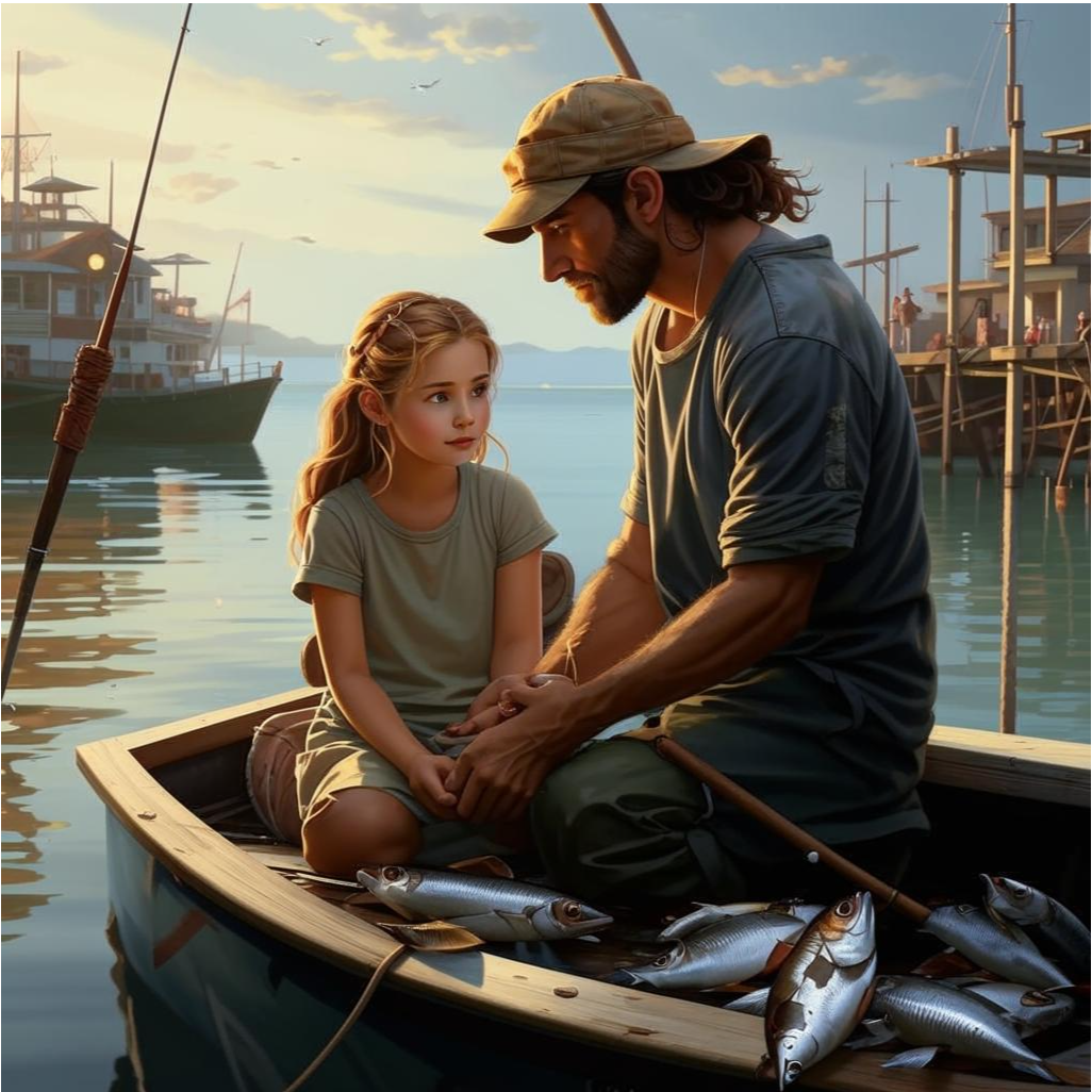 Изображение создано нейросетью Kandinsky , правообладатель ПАО Сбербанк© я, как дочь рыбака,