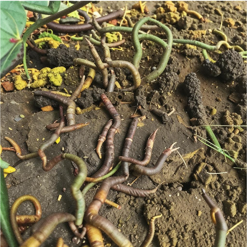 Изображение создано нейросетью Kandinsky , правообладатель ПАО Сбербанк© я, как дочь рыбака,В навозе водилось множество червей