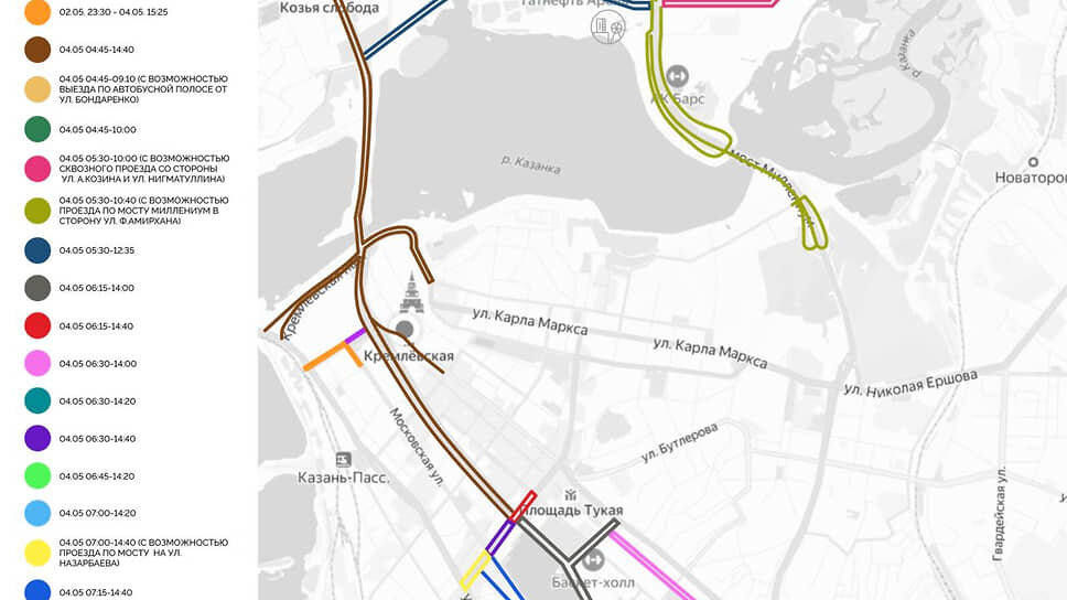 В Казани на время марафона введут ограничения движения в ряде улиц города.📷Фото: Пресс-служба мэрии Казани