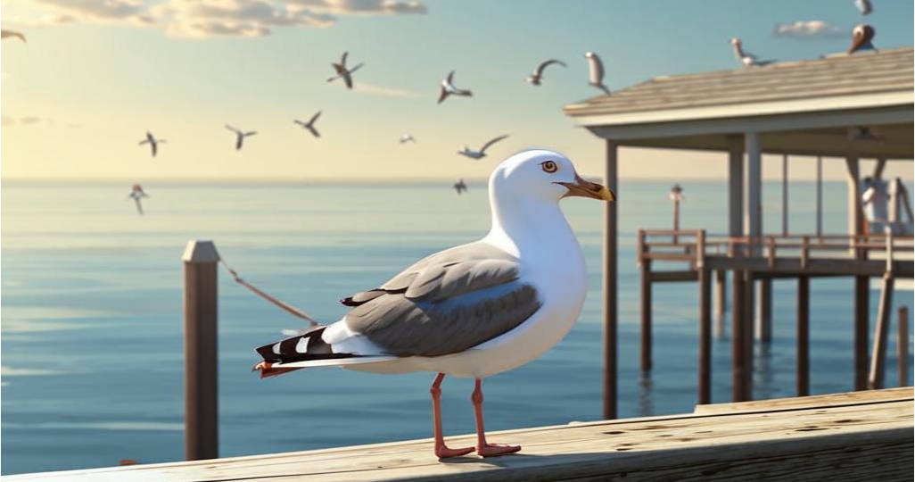 🦅 Чайка-блогер из Брайтона сняла "прогулку" на селфи- палке!