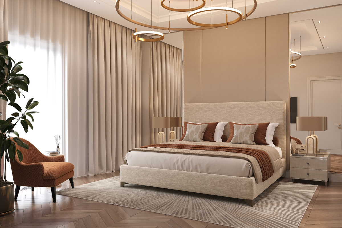 Оформление спальни в «Ильинке 3/8»