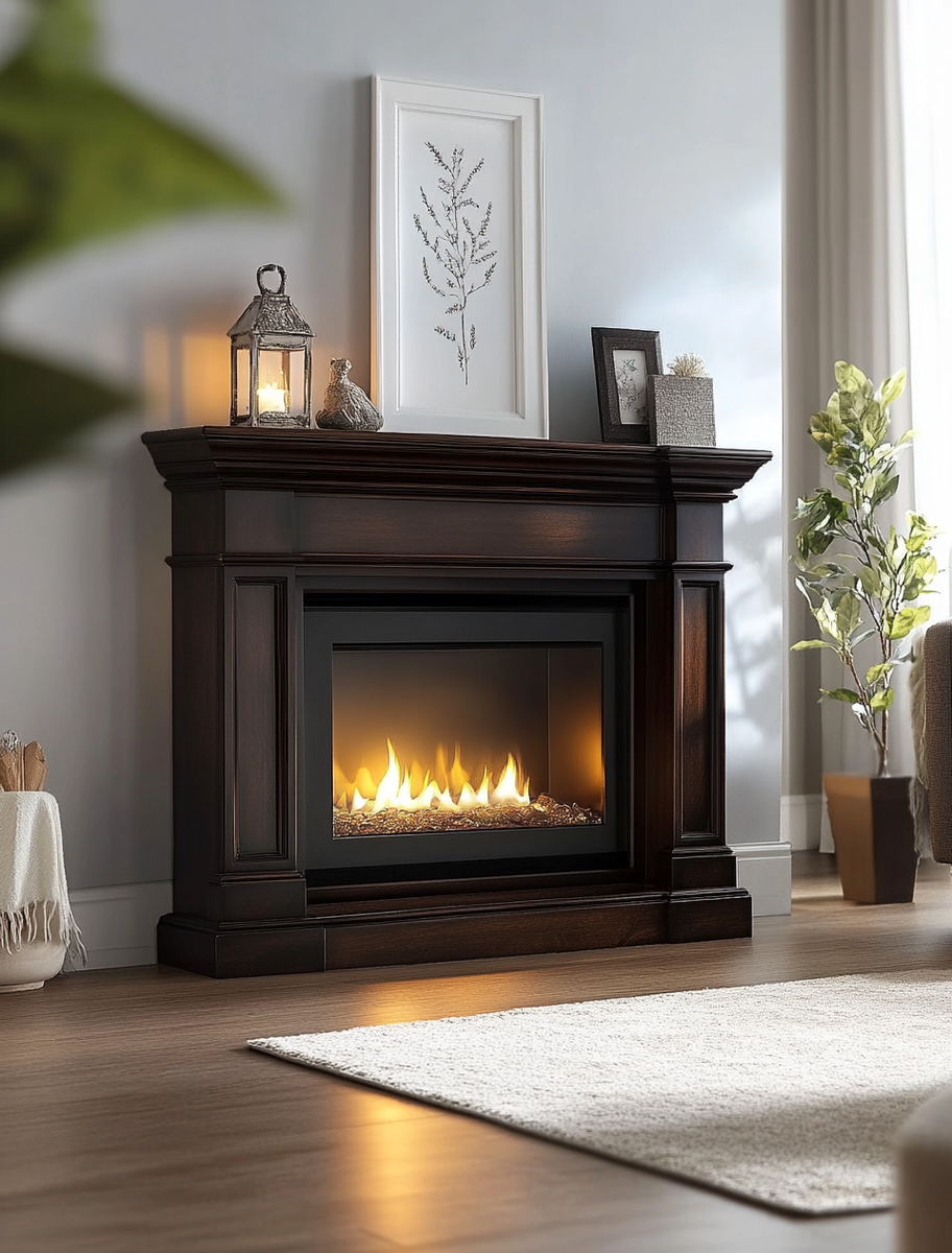    Электрический камин Lumsden венге - создайте уютное тепло и стиль в вашем доме с отделкой Danville Brass Kamin