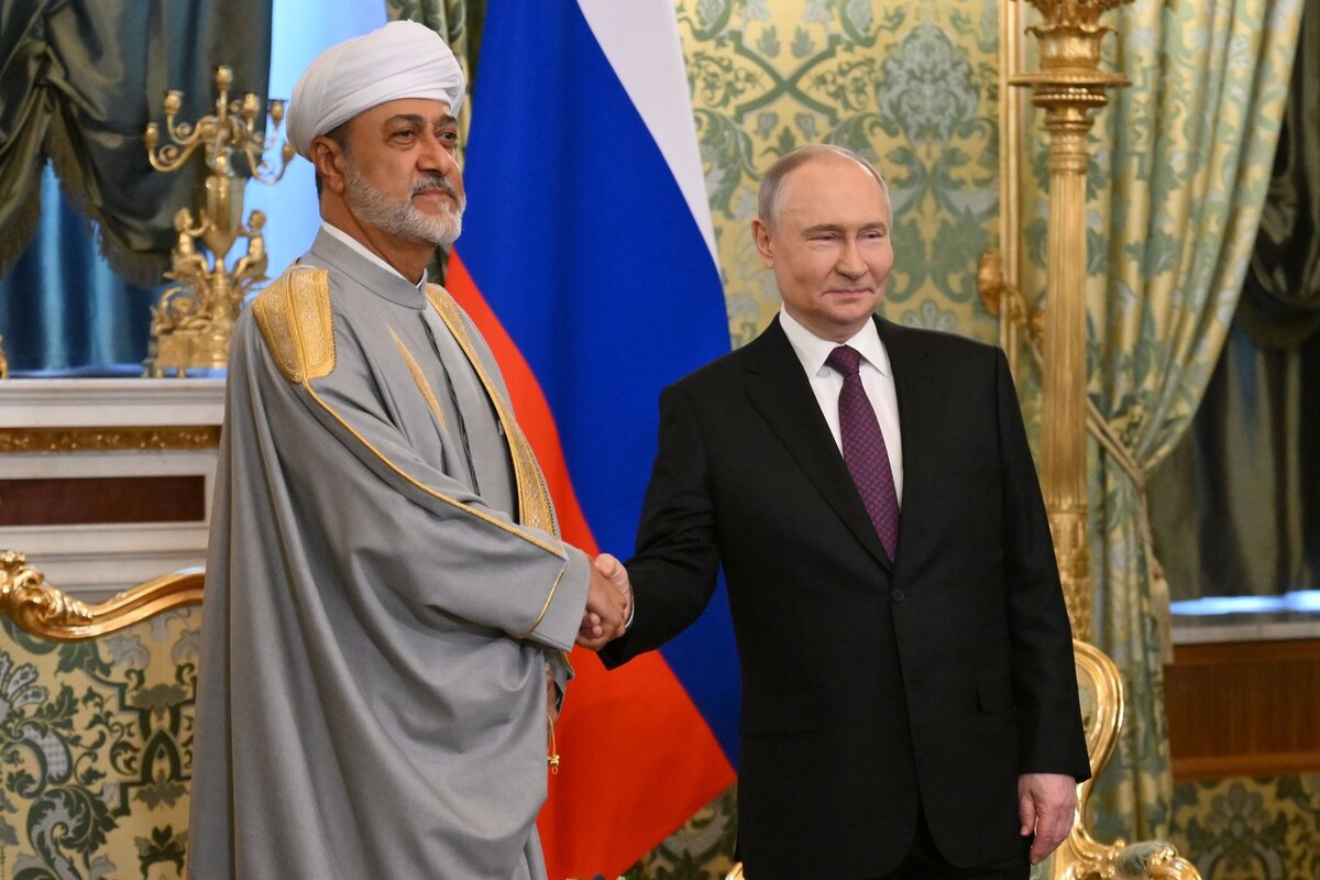    Президент РФ Владимир Путин и Султан Омана Хайсам бен Тарек Аль Саид во время встречи / Источник: © Кристина Кормилицына/POOL/ТАСС