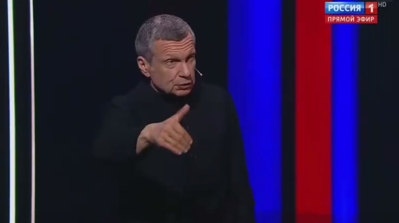    Скриншот:Telegram/Вечер с Владимиром Соловьевым и 60 минут