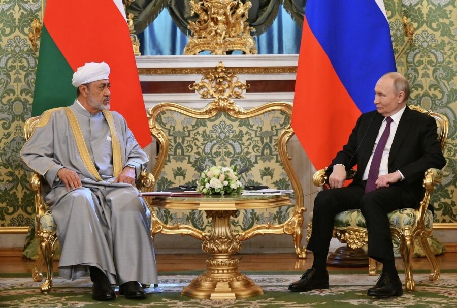   Владимир Путин и султан Омана Хейсам бен Тарек Аль Саид / Источник: © Кристина Кормилицына/РИА Новости