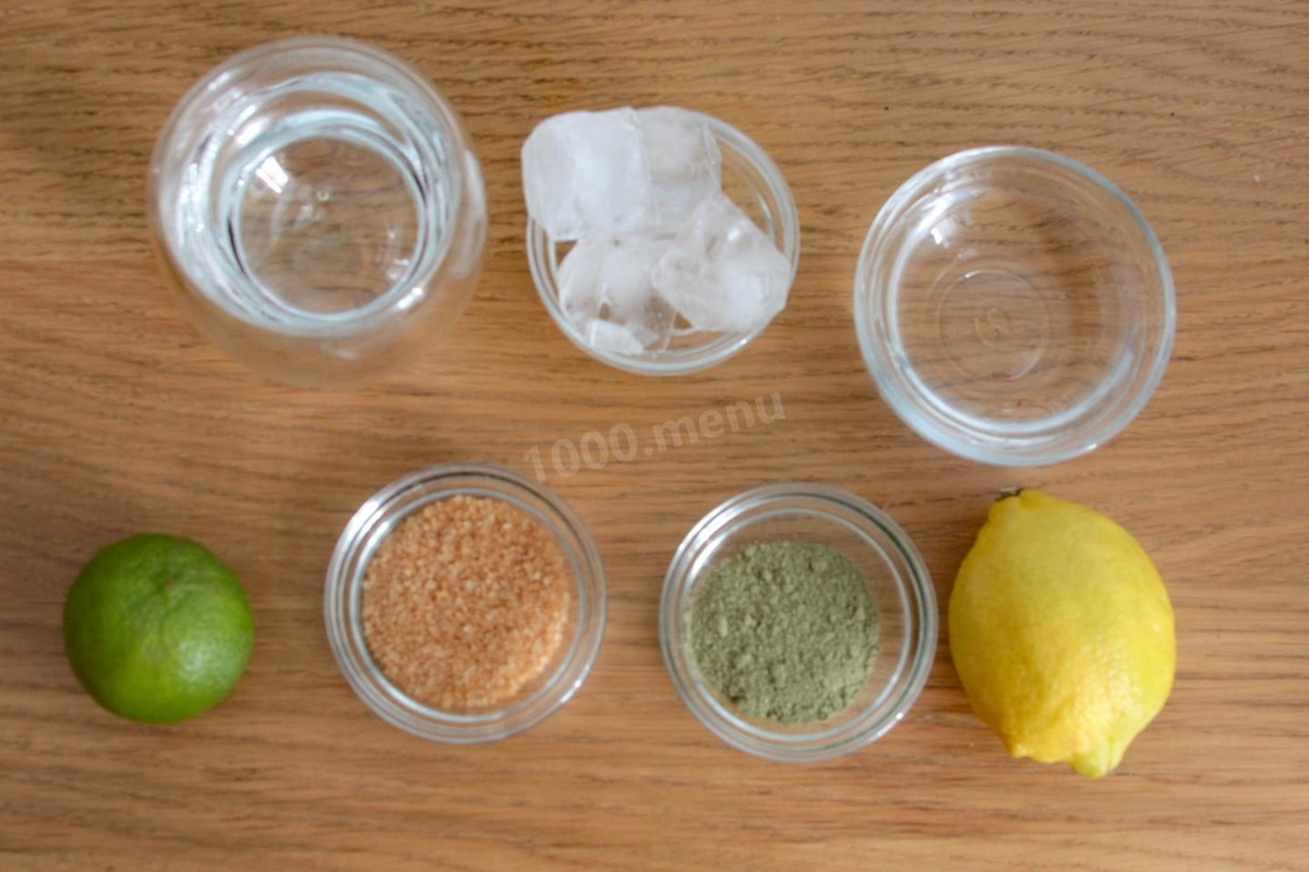 Как приготовить лимонад матча? Для начала подготовьте все ингредиенты по списку. Я использую тростниковый сахар, но вы можете выбрать любой, ориентируясь на свой вкус. Так же сахар можно заменить на мед (в таком случае Шаг 2 пропустите). Лимон и лайм необходимо хорошо помыть под проточной водой.