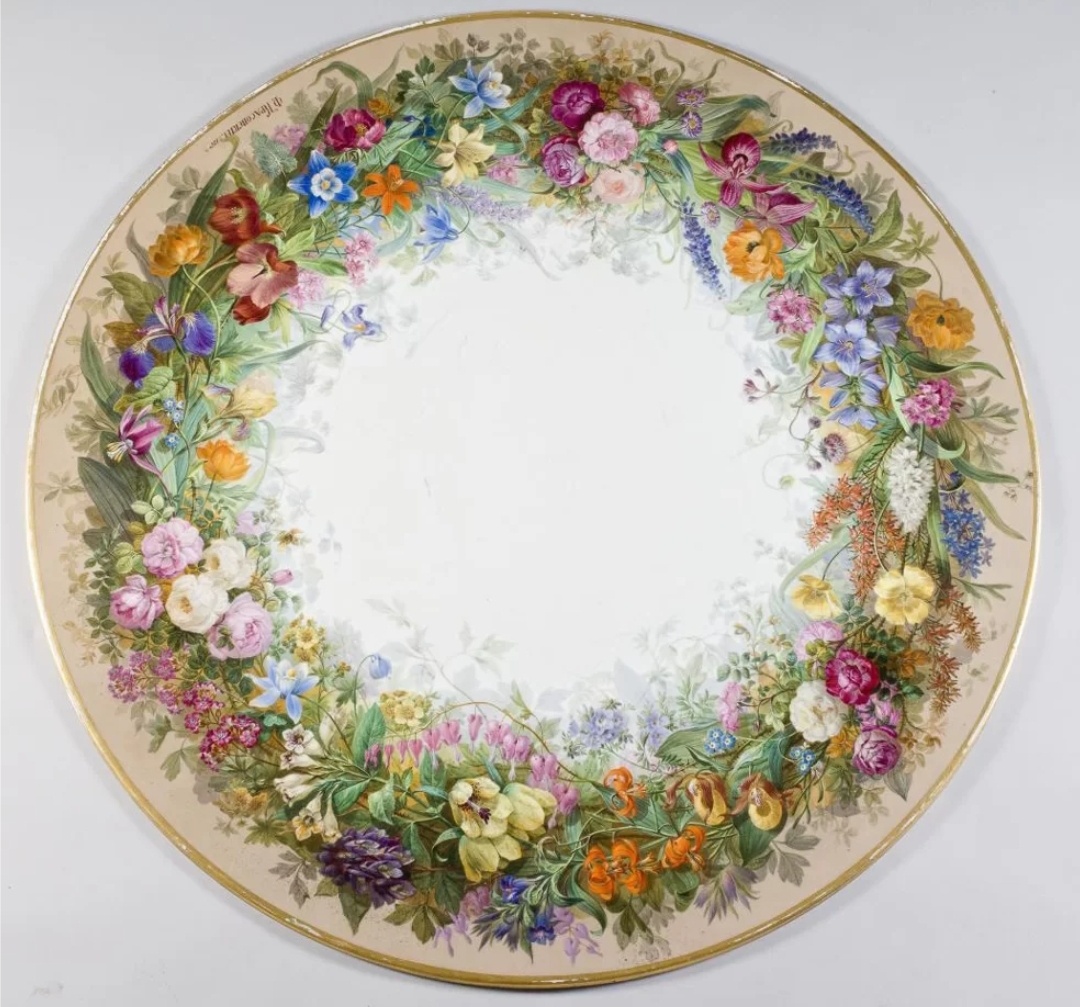 Автор росписи: Красовский, Фёдор Иванович (1820-1863) Пласт "Сибирская флора" 1862. 