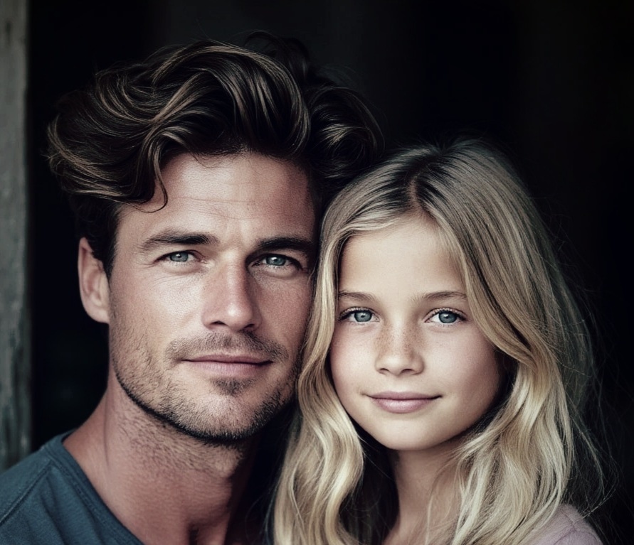 Александр с дочкой Таней (нейросеть)