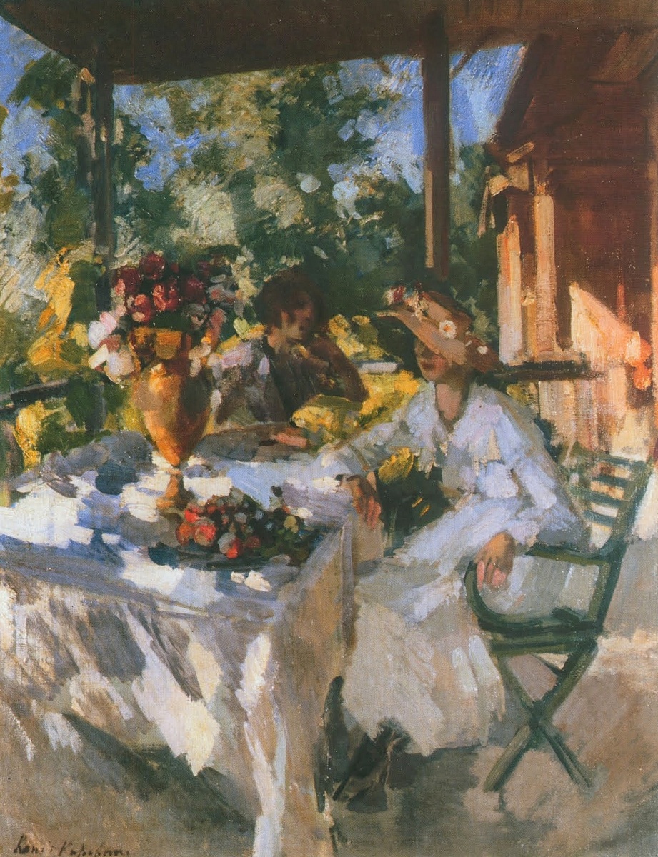 К. А. Коровин. "Две дамы на террасе". 1911 год.