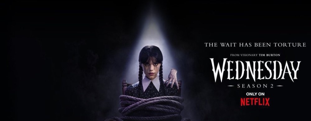     Постер 2 сезона сериала «Уэнсдэй» (2025) / Фото: Netflix