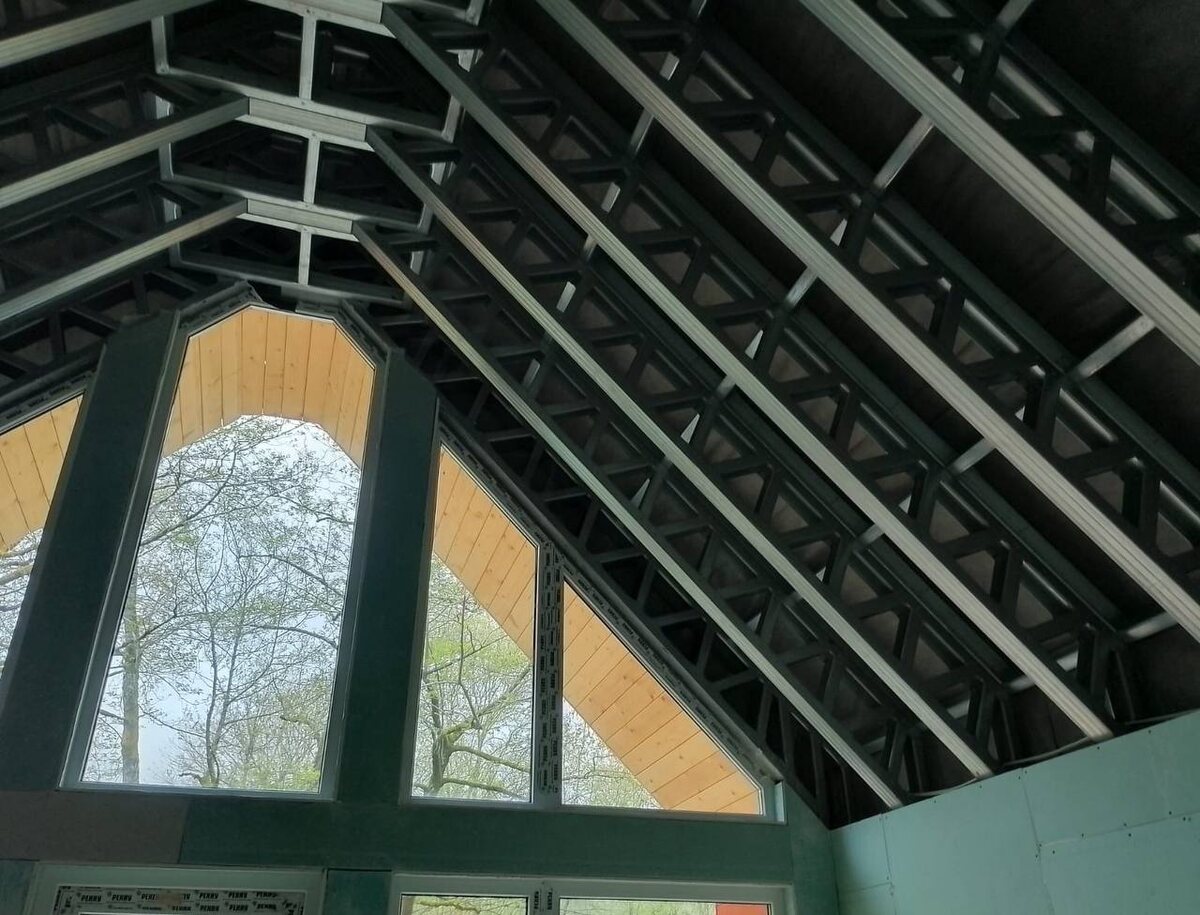 Потолок из ферм 200 мм.