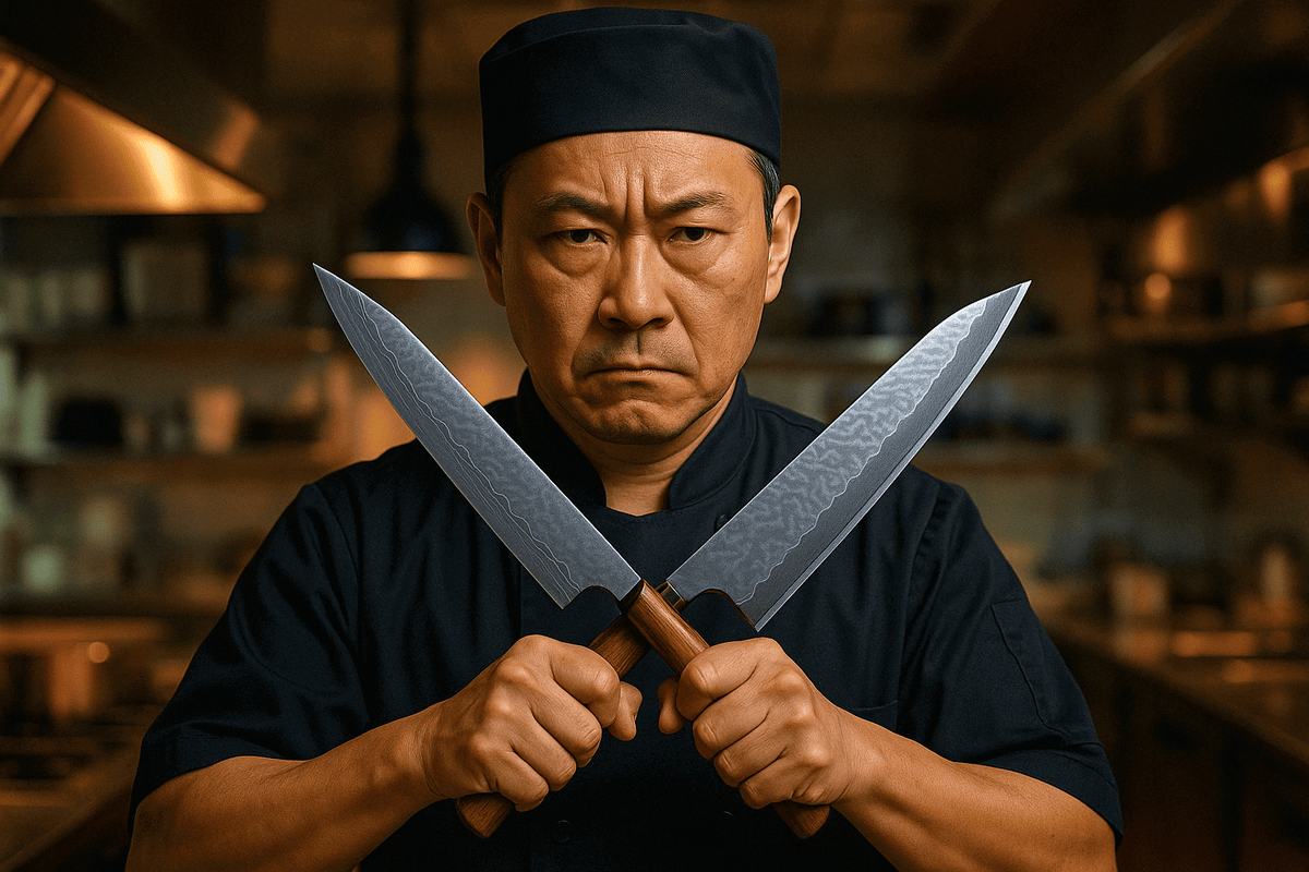    Многие японские ножи затачиваются только с одной стороны — и делают срезы идеальными.