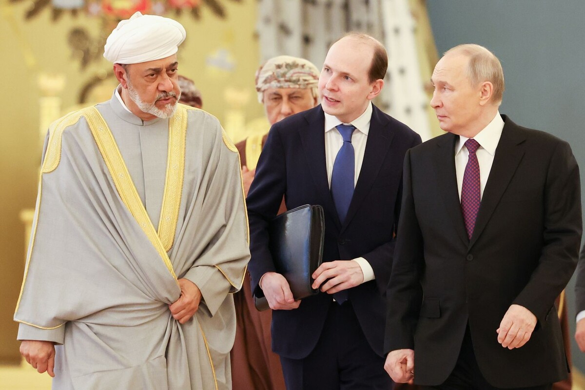    Президент РФ Владимир Путин и Султан Омана Хайсам бен Тарек Аль Саид во время встречи / Источник: © Вячеслав Прокофьев/пресс-служба президента РФ/ТАСС