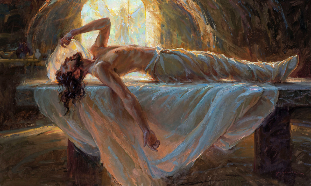 Художник Даниэл Герхартц, "Его Сердце Бъется", 2025г., 90х150см, источник фото: Daniel Gerhartz