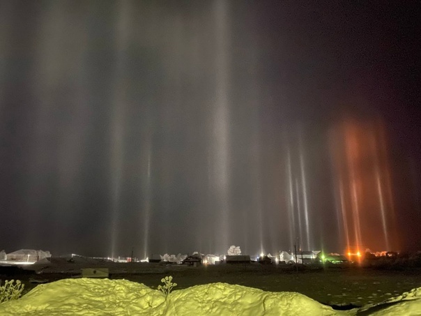 Световые столбы (фото из интернета)