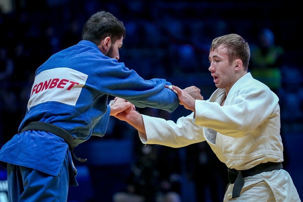    Иван Черных (на фото справа) выступит в весе до 66 кг в первый день соревнований в Подгорице. / Пресс-служба Федерации дзюдо России