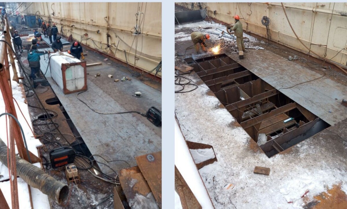 Ремонтные работы на плавдоке №8