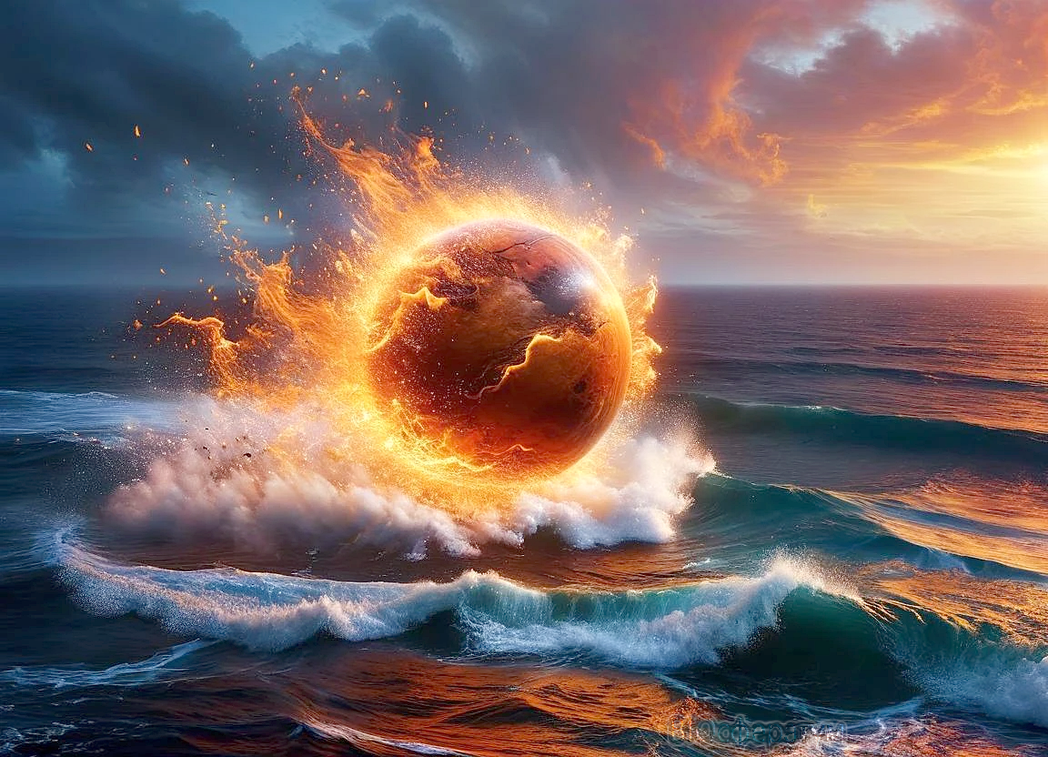 От объекта исходило оранжевое зарево.