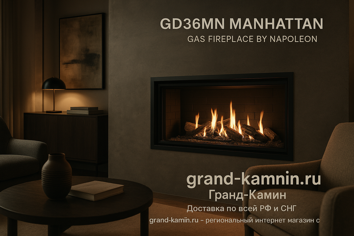    Камин GD36MN Manhattan: как создать уют и сэкономить на отоплении с помощью газового чуда от Napoleon Kamin