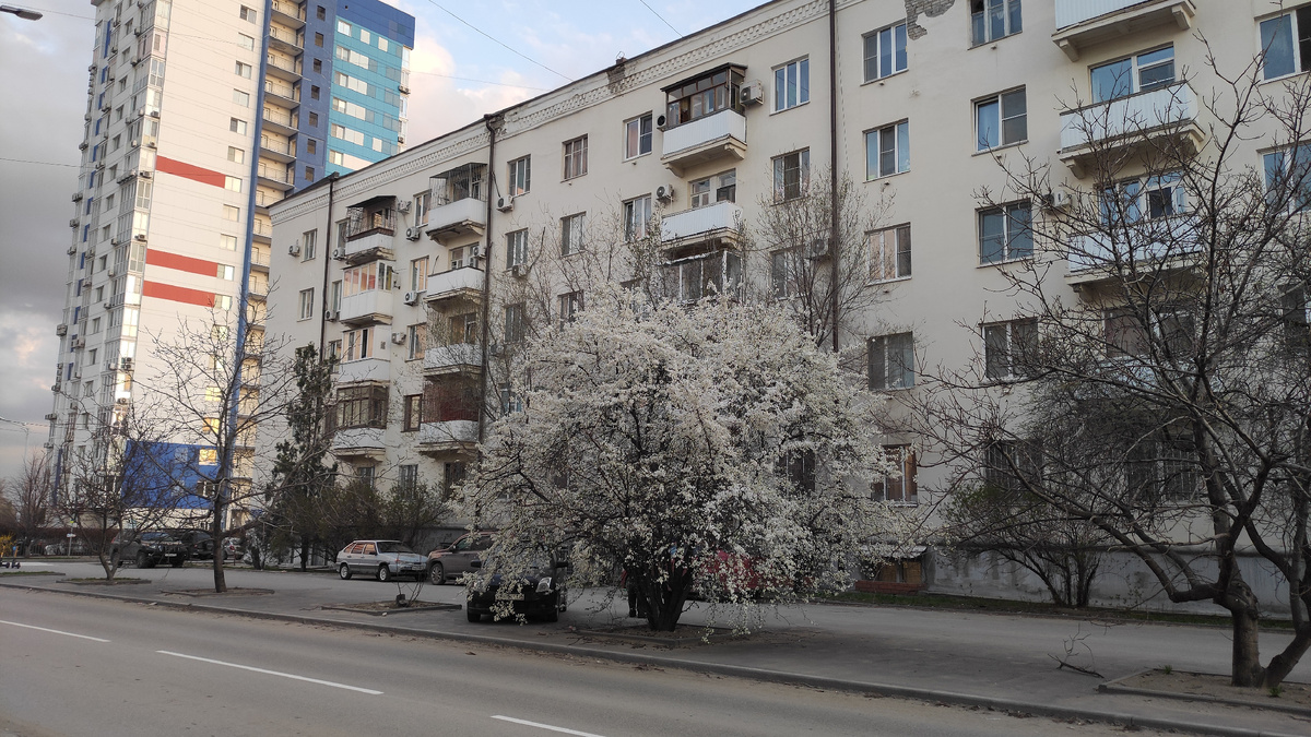 Отремонтированная несколько лет назад сталинка в Центральнои районе Волгограда