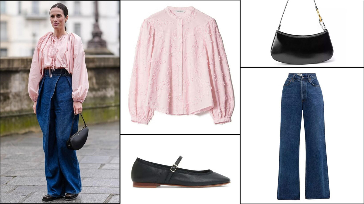 модный образ с розовым