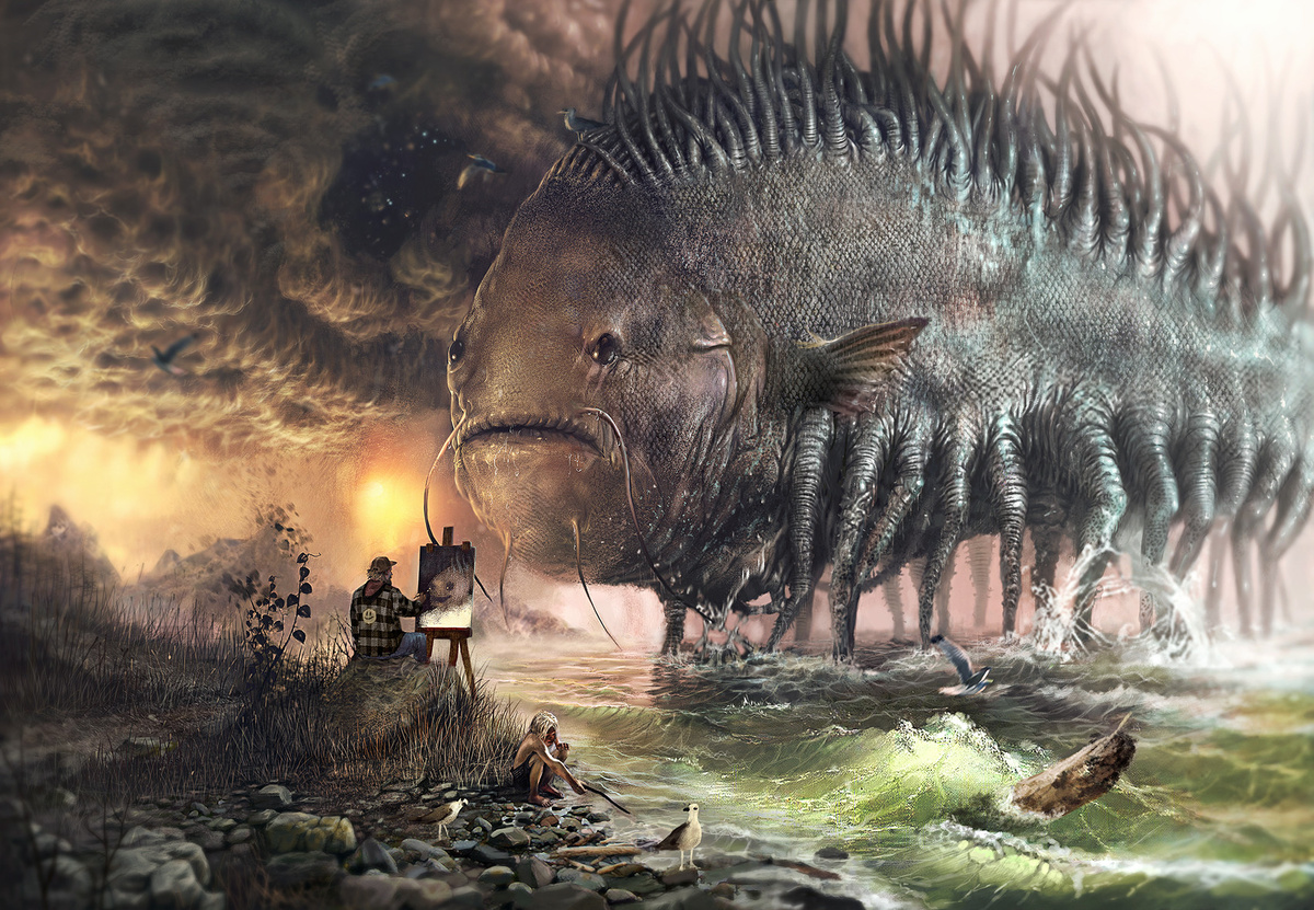 КАРТИНА ХУДОЖНИКА КЛИМА НОВОСЕЛЬЦЕВА / Klim Novoseltsev / " ИНТЕЛЛЕКТУАЛЬНЫЕ ИГРЫ "