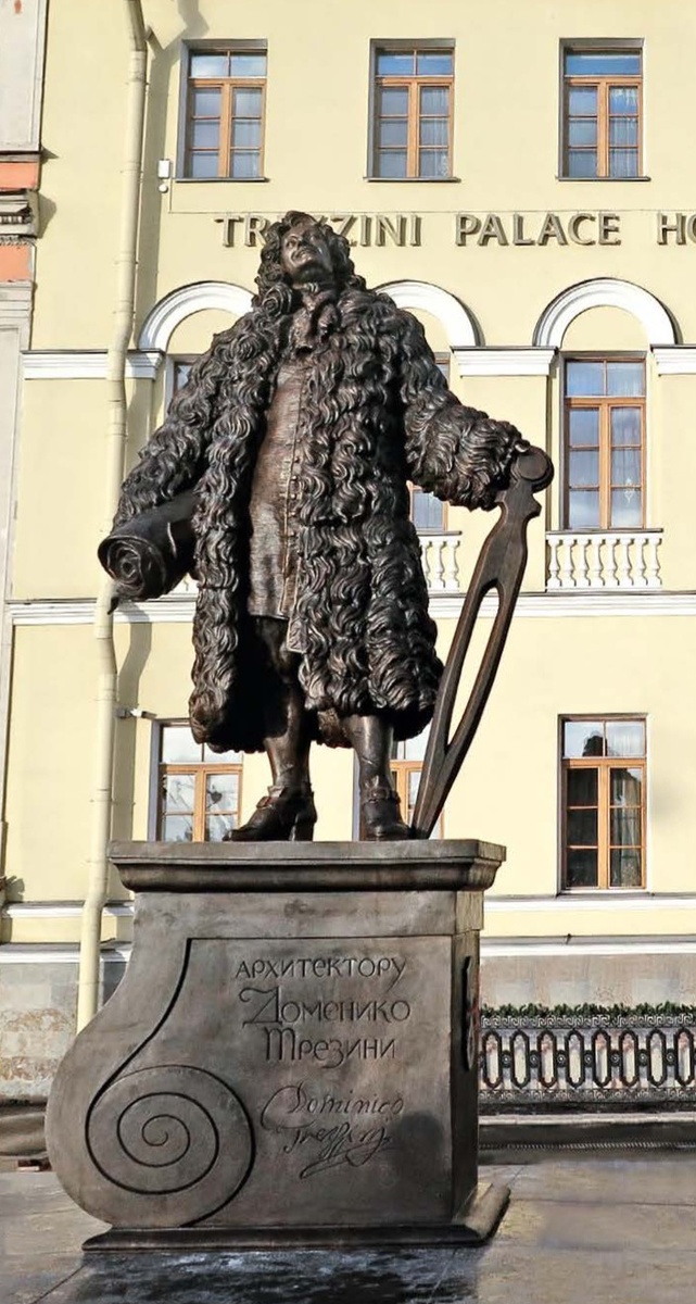 Памятник архитектору Доменико Трезини в Санкт-Петербурге. Фото: litart.ru