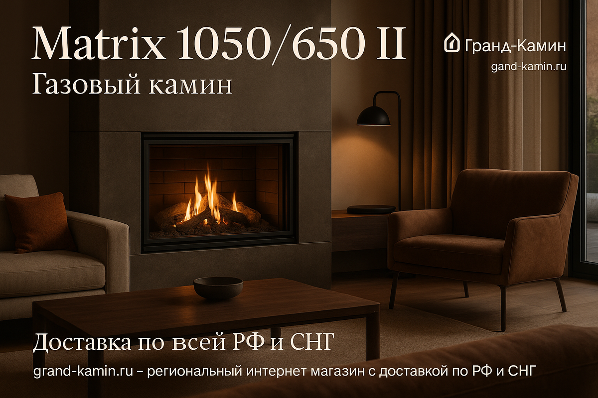    Газовый камин Matrix 1050/650 II: как создать уют и стиль в вашем доме с помощью инновационного дизайна Kamin