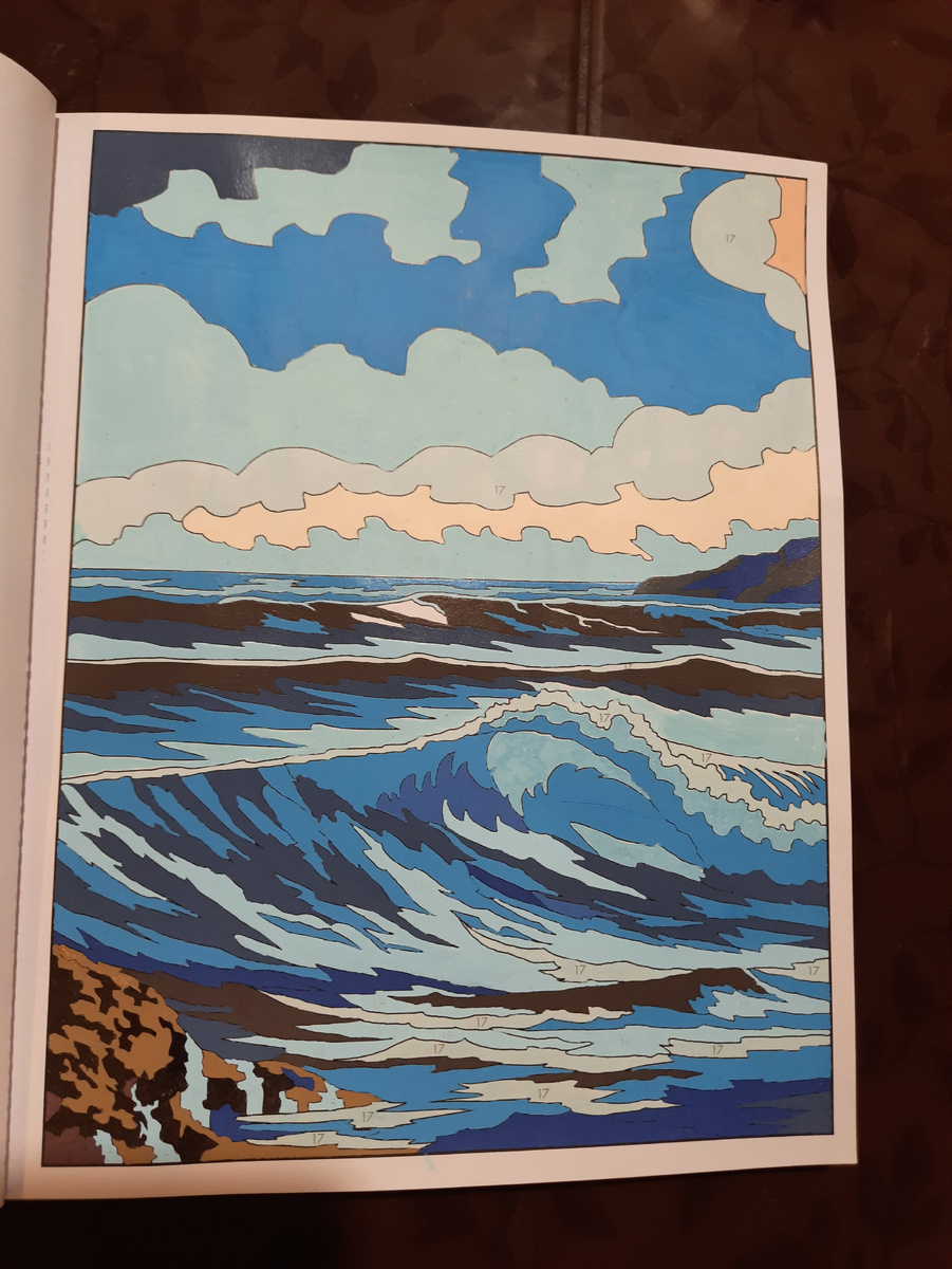 Моя раскрашенная работа из раскраски Боб Росс