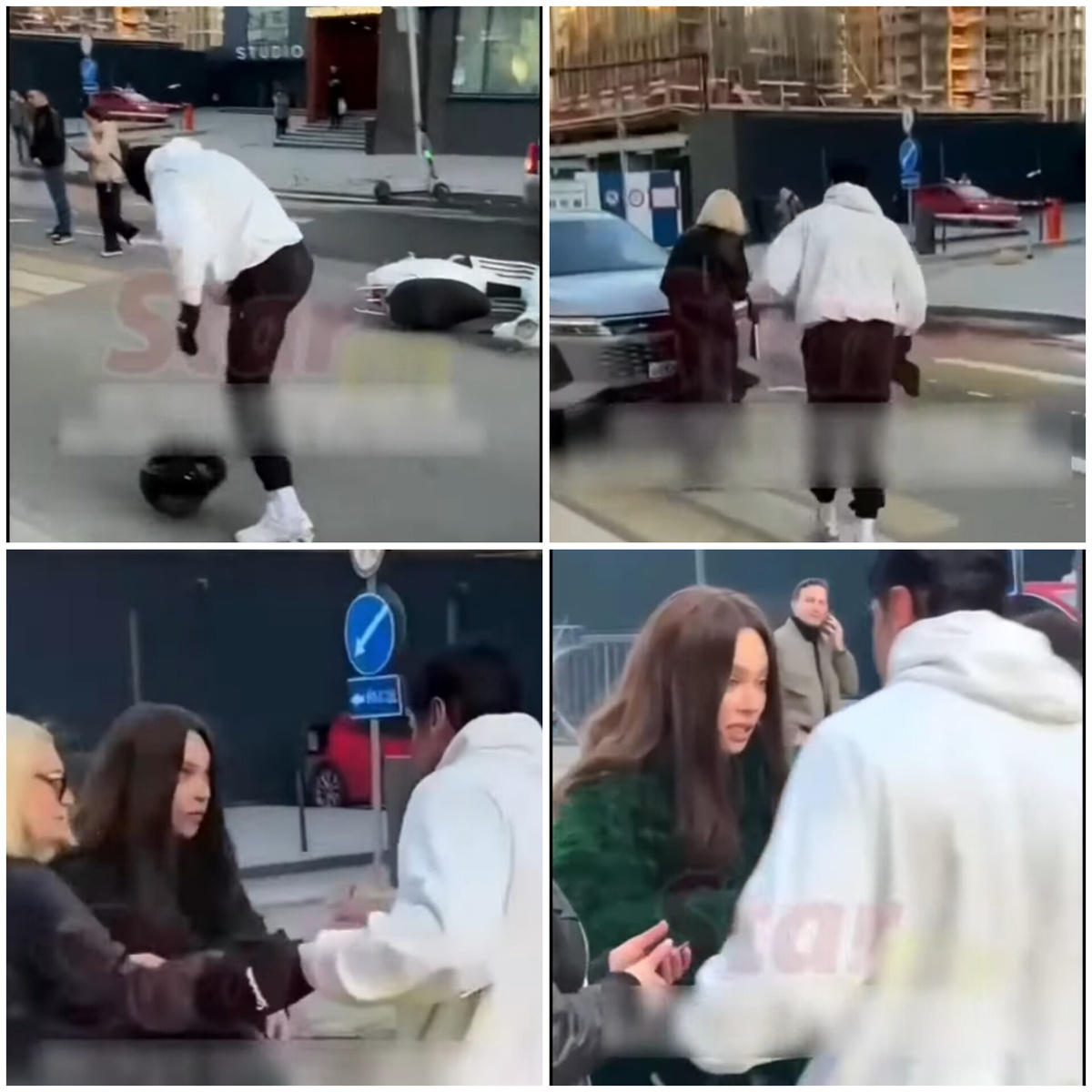 Сразу после наезда Костюшкин бросился к Самбурской