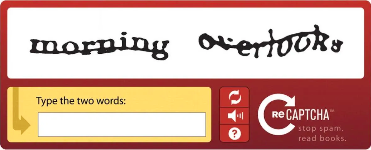 Пример текстовой капчи