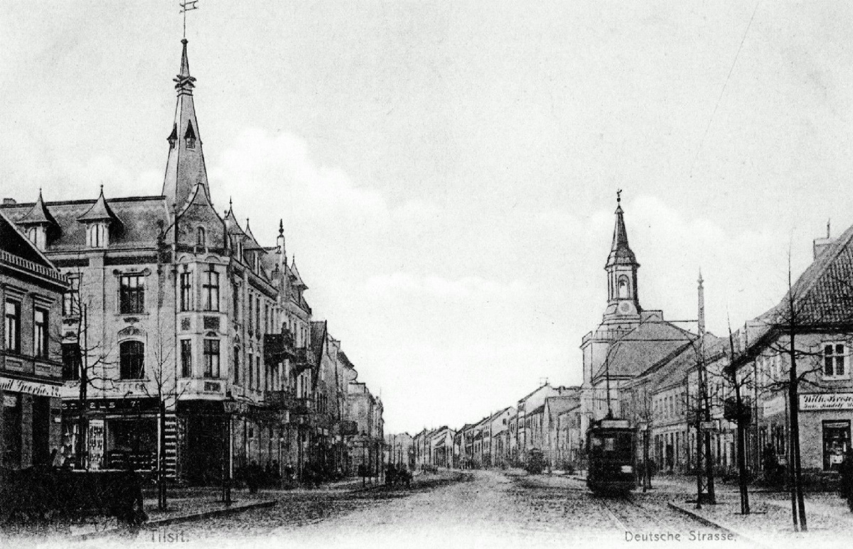 Тильзит на открытке примерно 1904 года. Источник ретрофото: https://flic.kr/p/p2F5pq