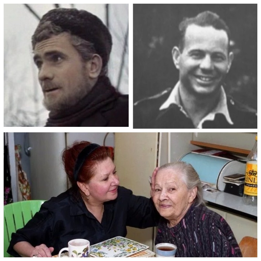 Вверху  слева - муж Борис Голдин, справа - якобы французская любовь, внизу - с мамой.