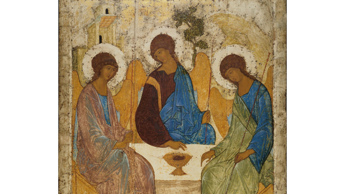    Андрей Рублёв, «Троица», 1400-е годы. Фото: Третьяковская галерея