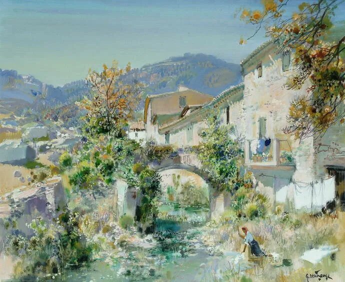 Габриэль Дешам "Мостик над ручьём", источник small-pm.ru