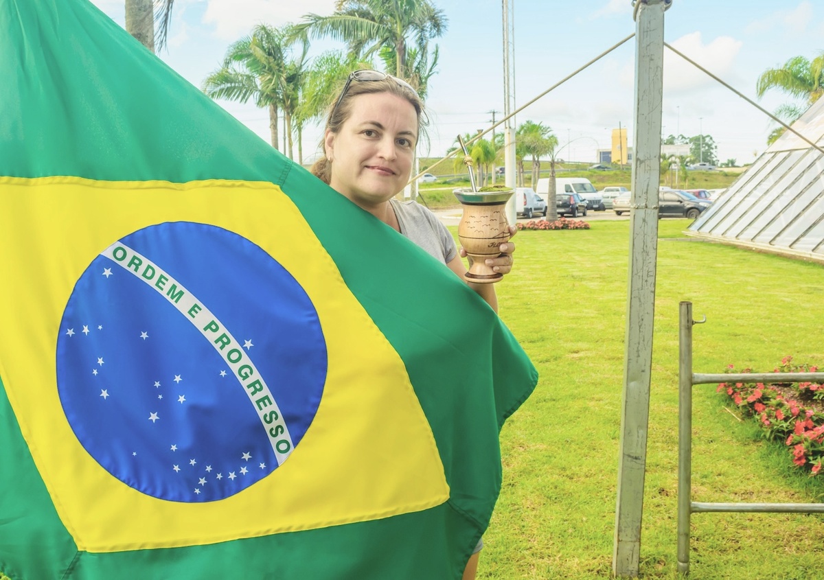 На празднике, посвященном мате (тонизирующий напиток)