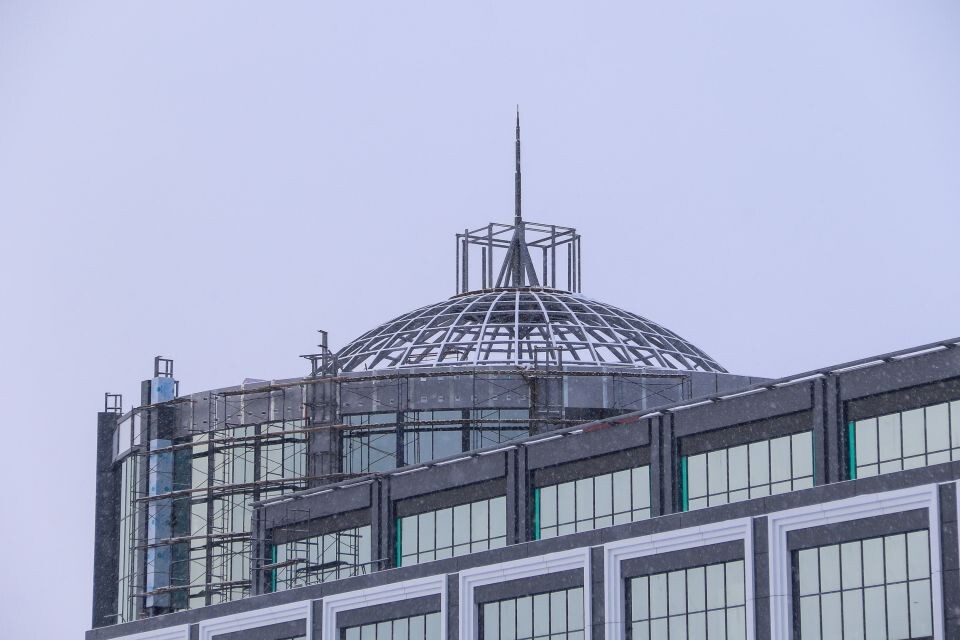    Строительство нового торгового центра Павловском тракте, 174а. Январь 2024 года. Источник: Виталий Барабаш