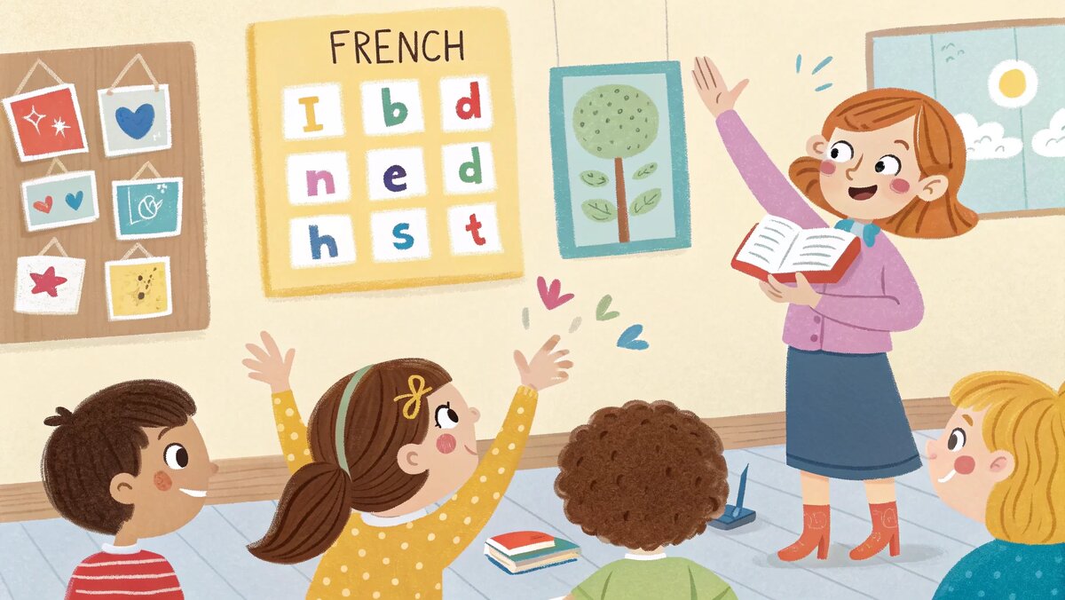    Дети на уроке французского языка во 2 классе askmy.ru