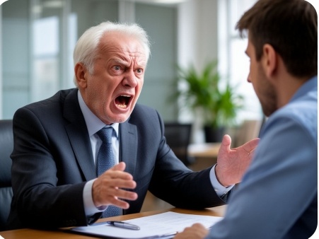 Ссора в кабинете.