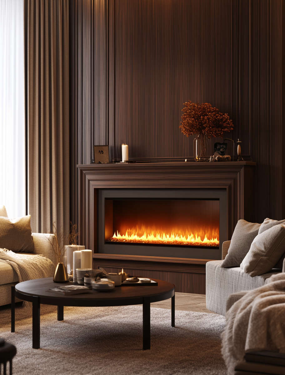    Электрокамин Lumsden (венге) + Chesford: создайте уют и стиль в вашем доме без лишних хлопот Kamin