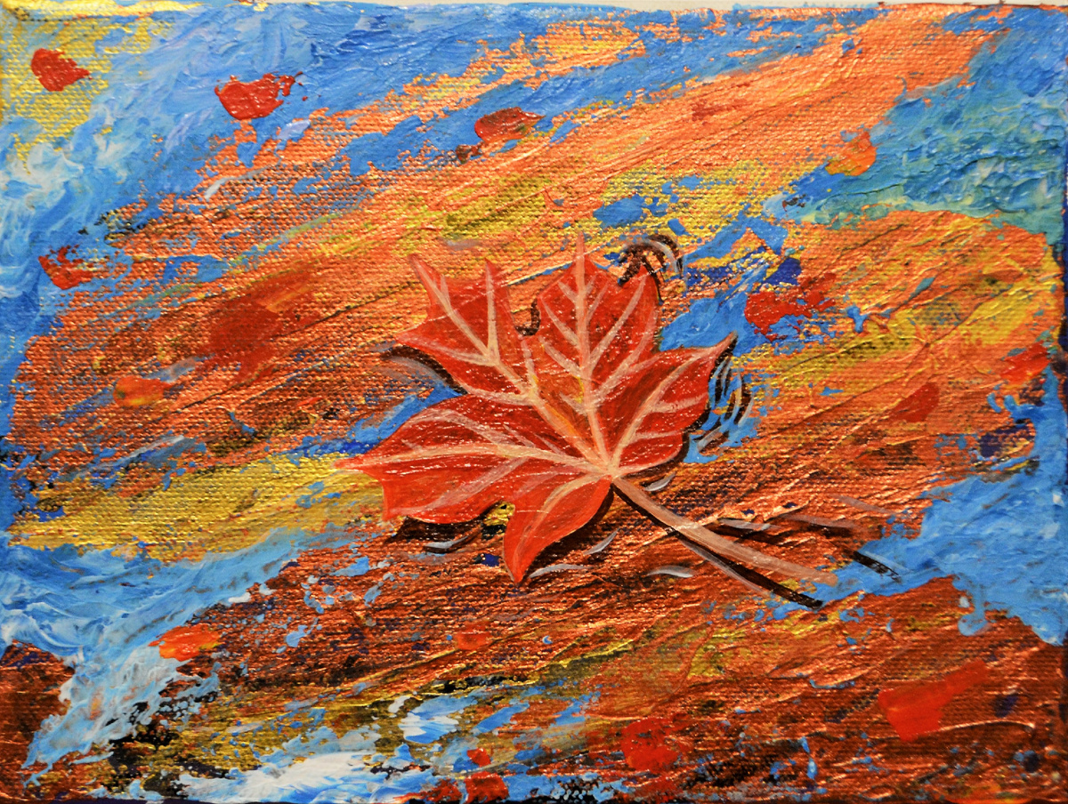 "Листопад" 2017, холст, акрил.