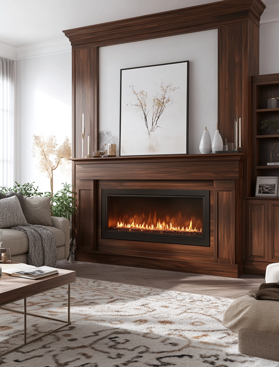    Электрический камин Lumsden венге: как создать уют и стиль в вашем доме без проблем с дымоходом Kamin